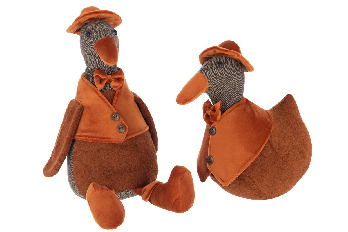 Doorstop Duck Polyester Rust Brown - Tuincentrum Lopik