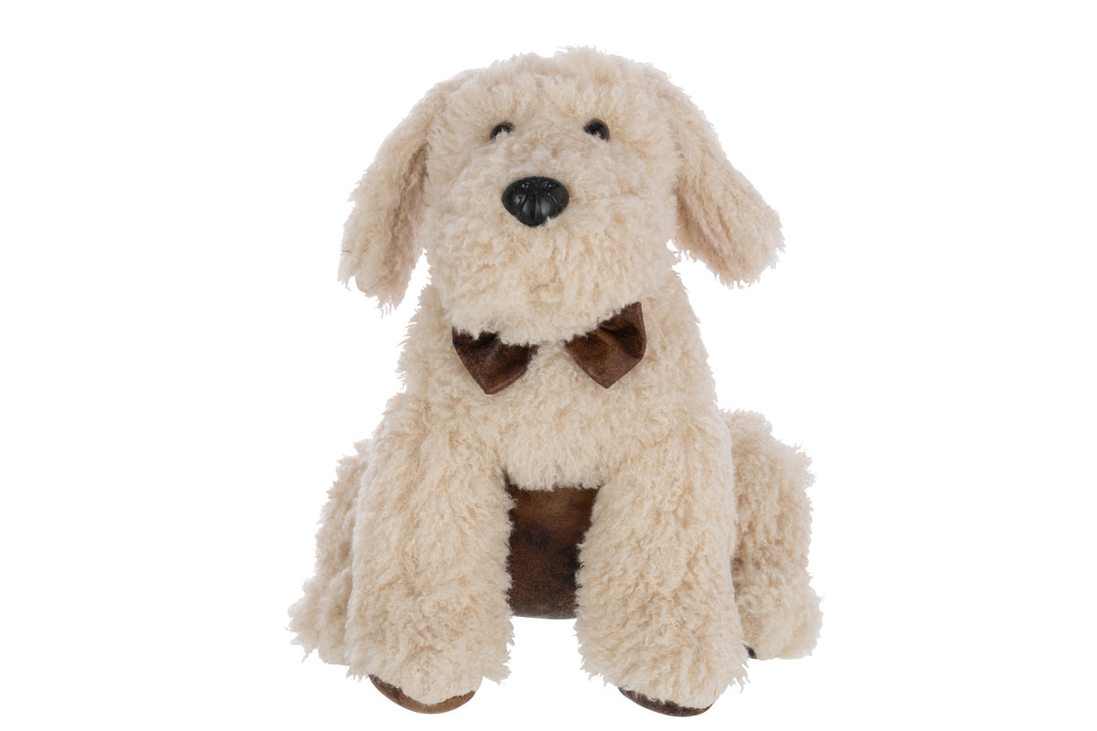 Doorstop Dog Polyester Light Beige - Tuincentrum Lopik
