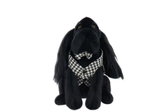 Doorstop Dog Pied-De-Poule Polyester Black/White - Tuincentrum Lopik