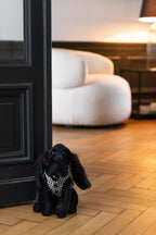 Doorstop Dog Pied-De-Poule Polyester Black/White - Tuincentrum Lopik