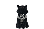 Doorstop Cat Pied-De-Poule Polyester Black/White - Tuincentrum Lopik