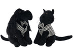 Doorstop Cat Pied-De-Poule Polyester Black/White - Tuincentrum Lopik