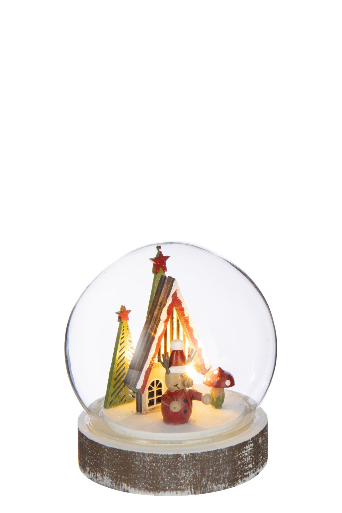 J-LINE BAL LED HUIS TRIPLEX WIT/KERST ROOD ASSORTIMENT VAN 2 - Tuincentrum Lopik