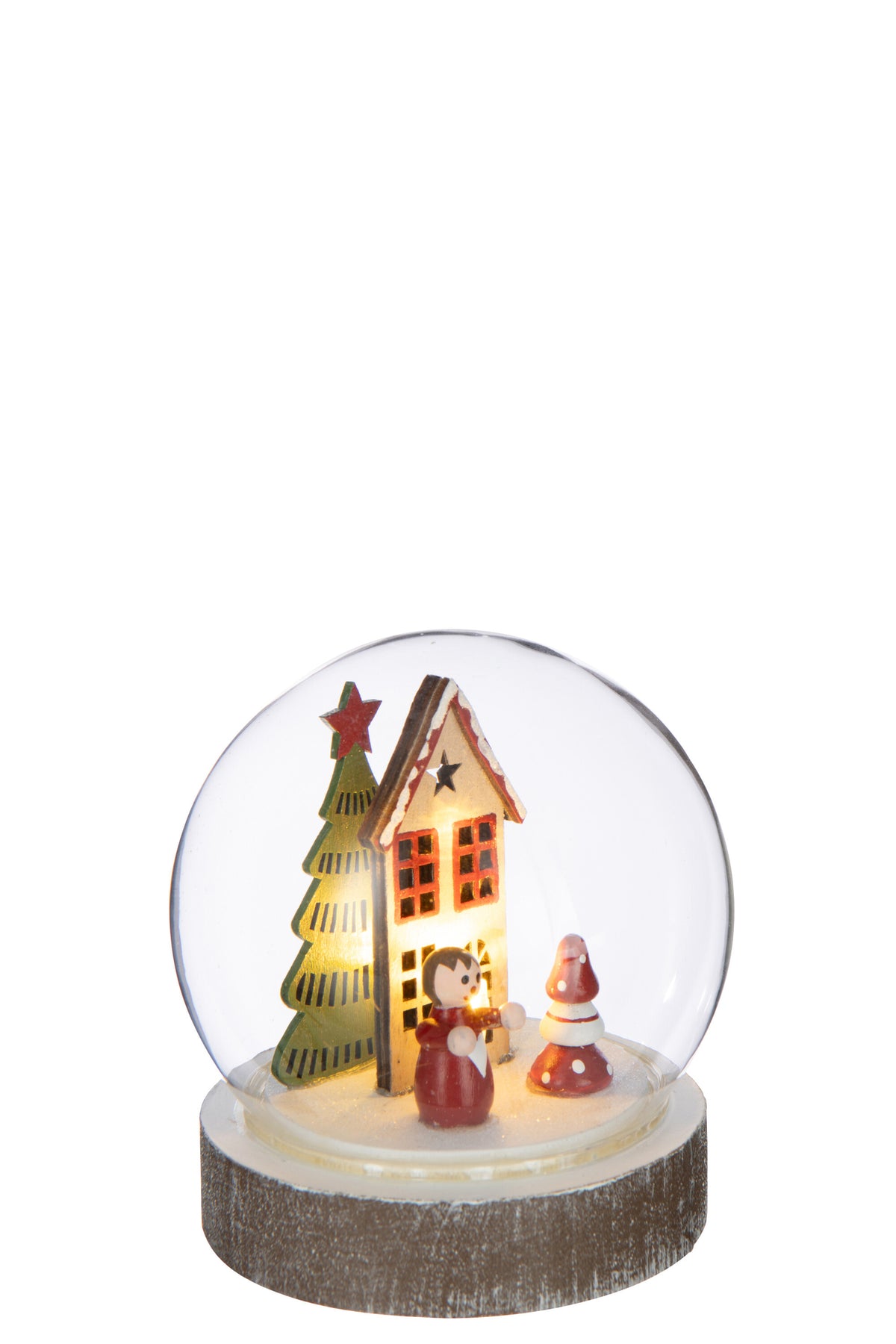 J-LINE BAL LED HUIS TRIPLEX WIT/KERST ROOD ASSORTIMENT VAN 2 - Tuincentrum Lopik