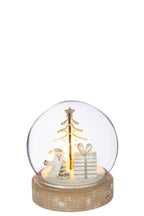 J-Line LED-lichtobject Santa multiplex/glas wit 11 cm