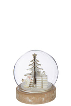 J-Line LED-lichtobject Santa multiplex/glas wit 11 cm