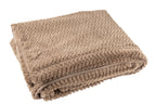 J-LINE DEKENTJE POLYESTER TAUPE - Tuincentrum Lopik
