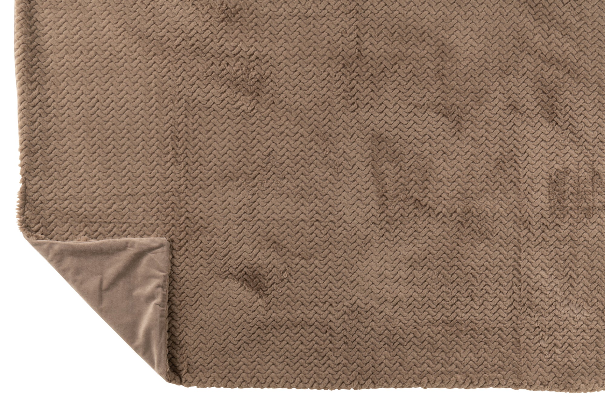 J-LINE DEKENTJE POLYESTER TAUPE - Tuincentrum Lopik