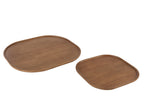 Decoratief dienblad Rubberhout Donkerbruin Groot