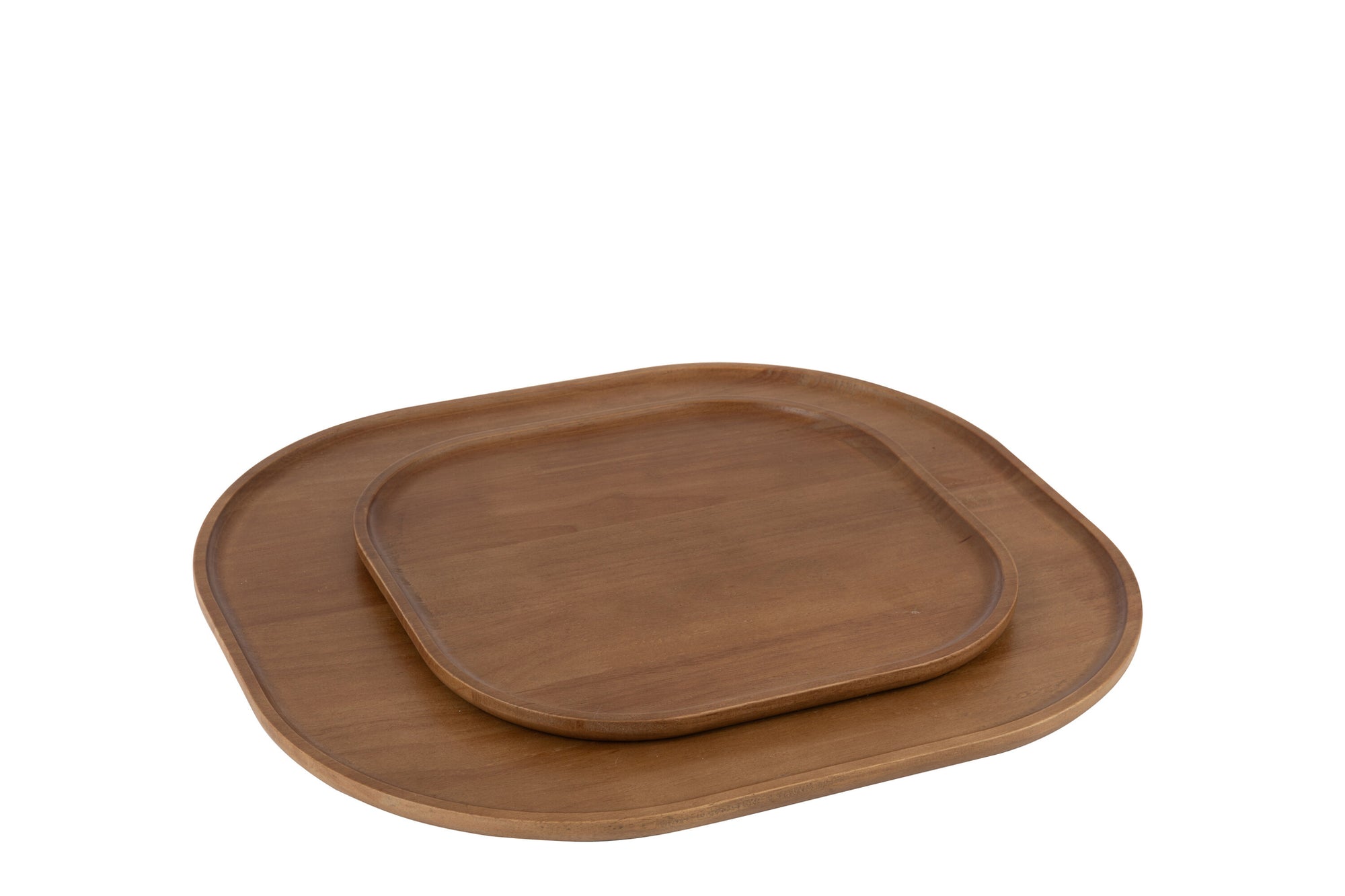 Decoratief dienblad Rubberhout Donkerbruin Groot