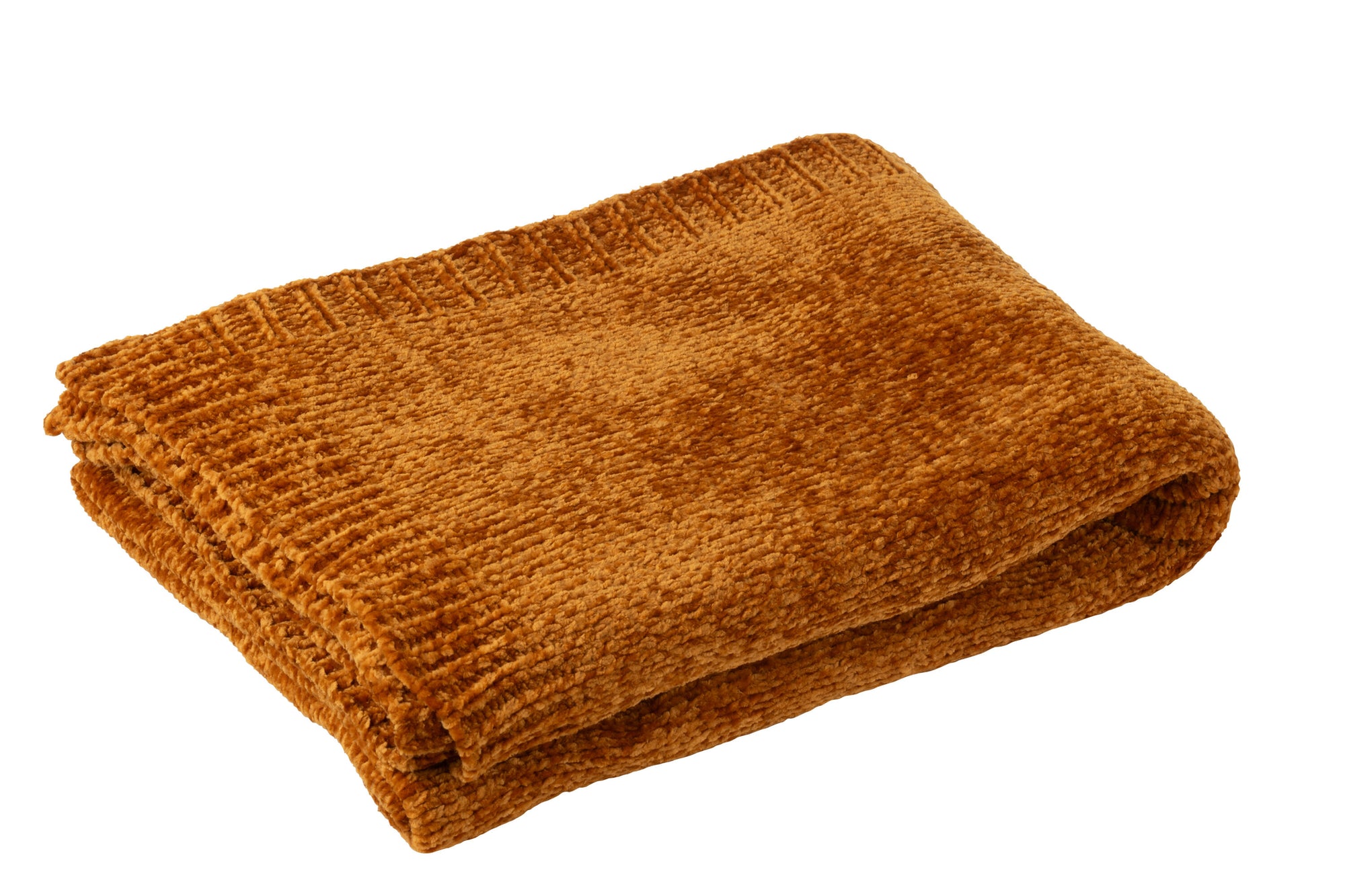 J-LINE DEKEN CHENILLE POLYESTER ROESTBRUIN - Tuincentrum Lopik