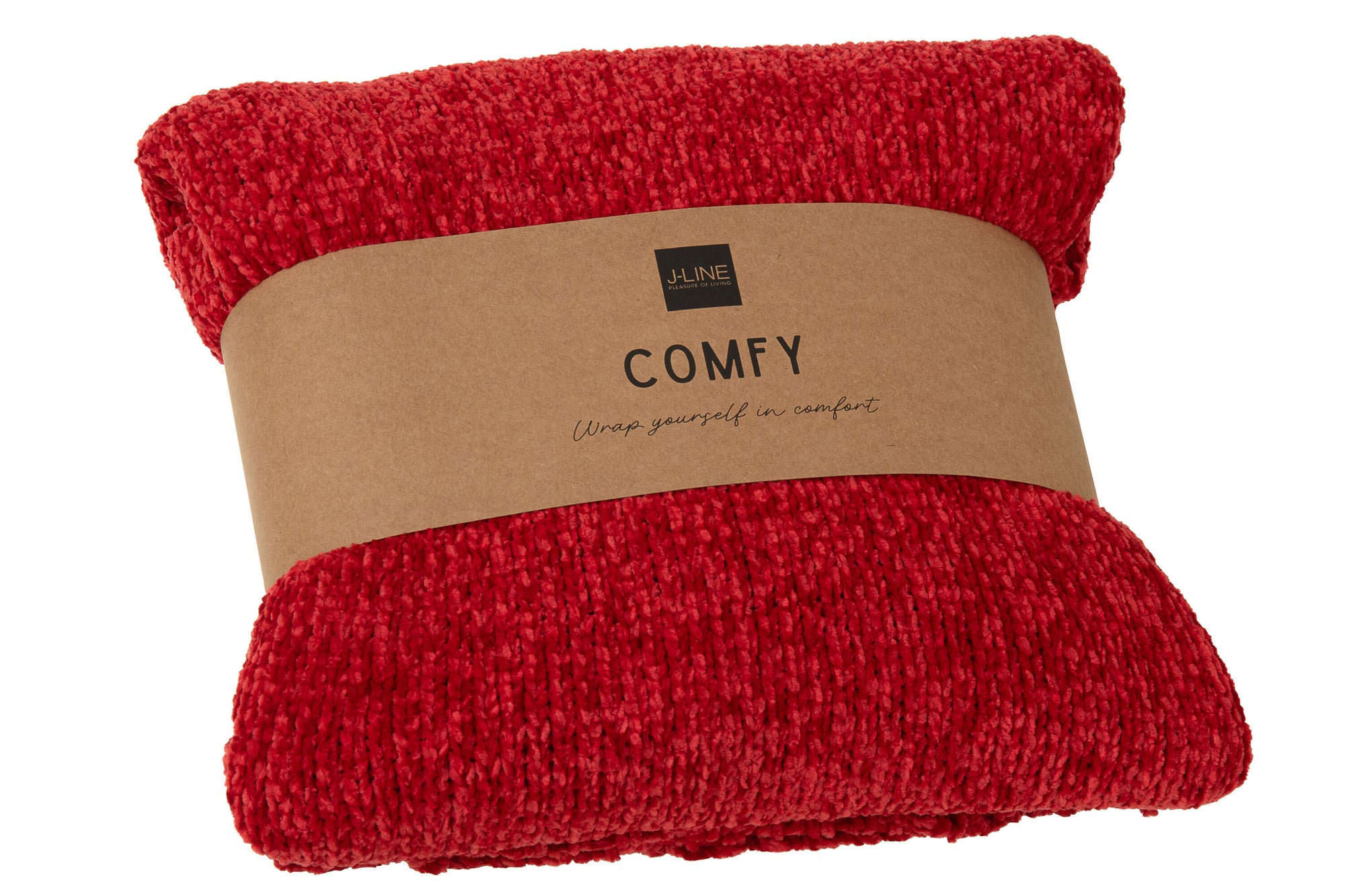 Deken Chenille Polyester Kerst Rood - Tuincentrum Lopik