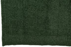 J-LINE DEKEN CHENILLE POLYESTER DONKERGROEN