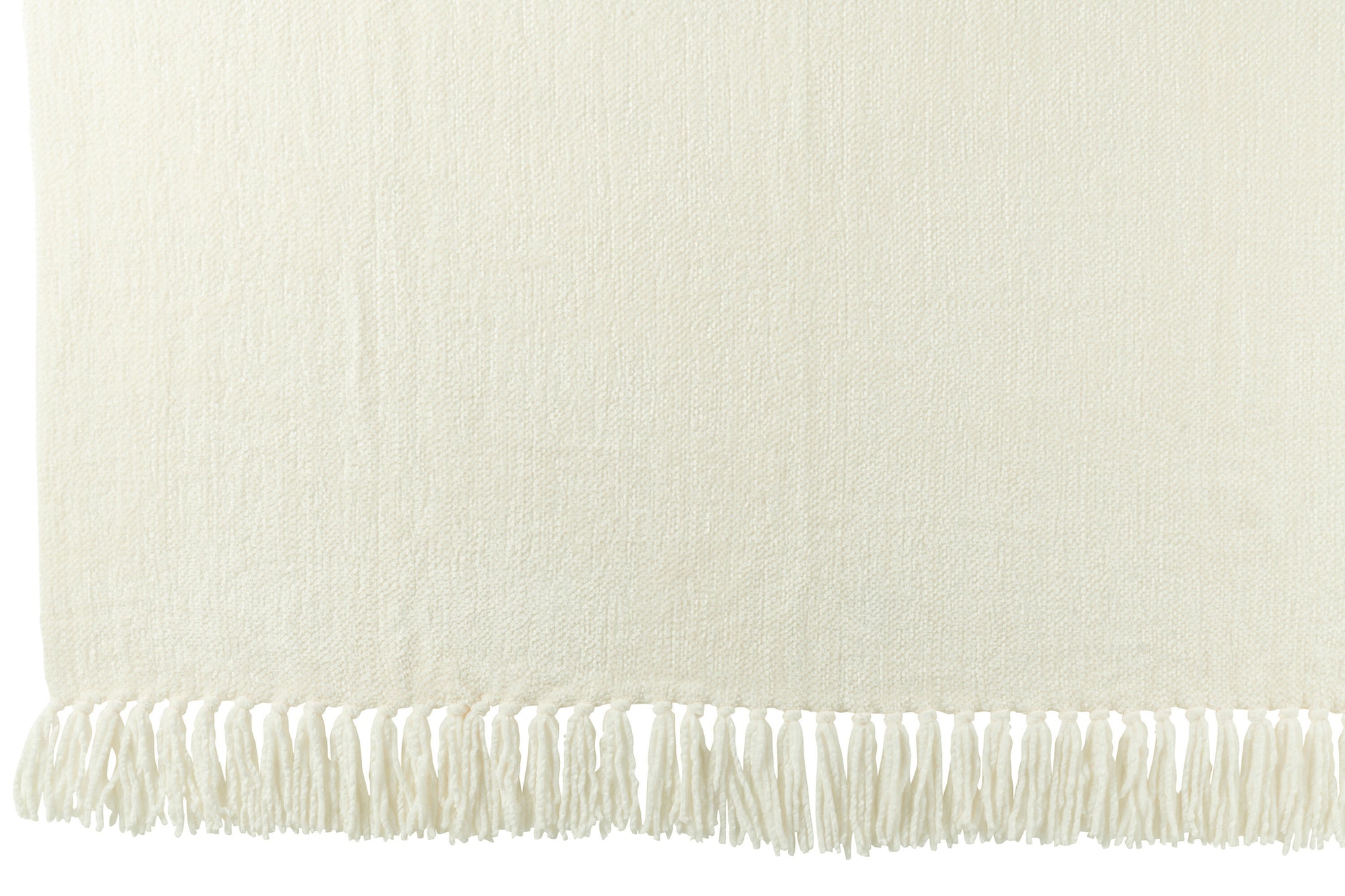 J-LINE DEKEN CHENILLE POLYESTER WIT - Tuincentrum Lopik