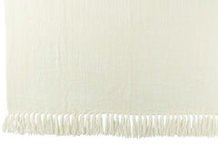 J-LINE DEKEN CHENILLE POLYESTER WIT - Tuincentrum Lopik