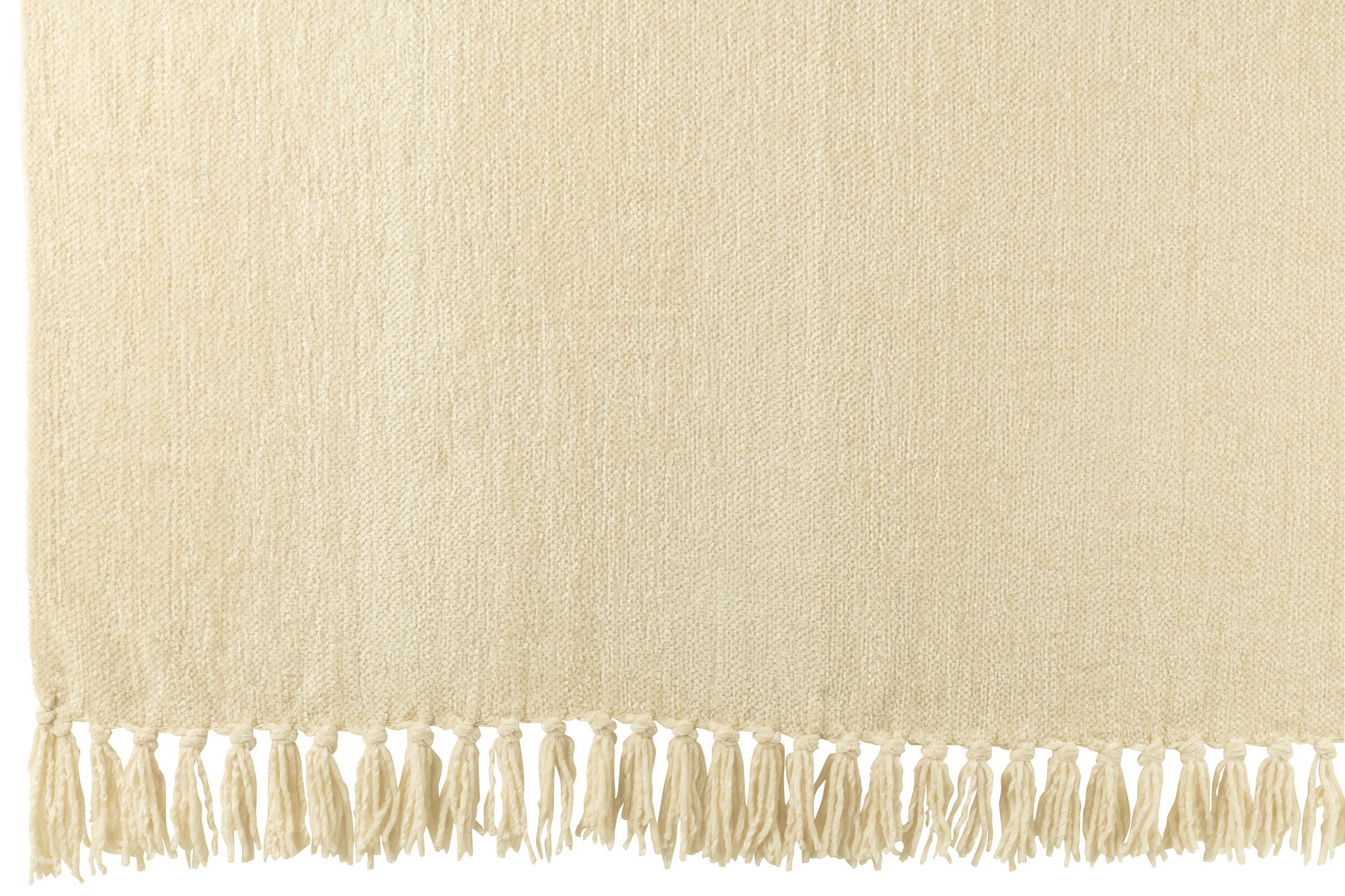 J-LINE DEKEN CHENILLE POLYESTER ECRU - Tuincentrum Lopik