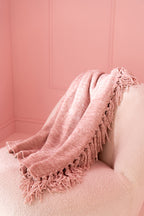 J-LINE DEKEN CHENILLE POLYESTER LICHTROZE - Tuincentrum Lopik