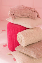 J-LINE DEKEN CHENILLE POLYESTER LICHTROZE - Tuincentrum Lopik