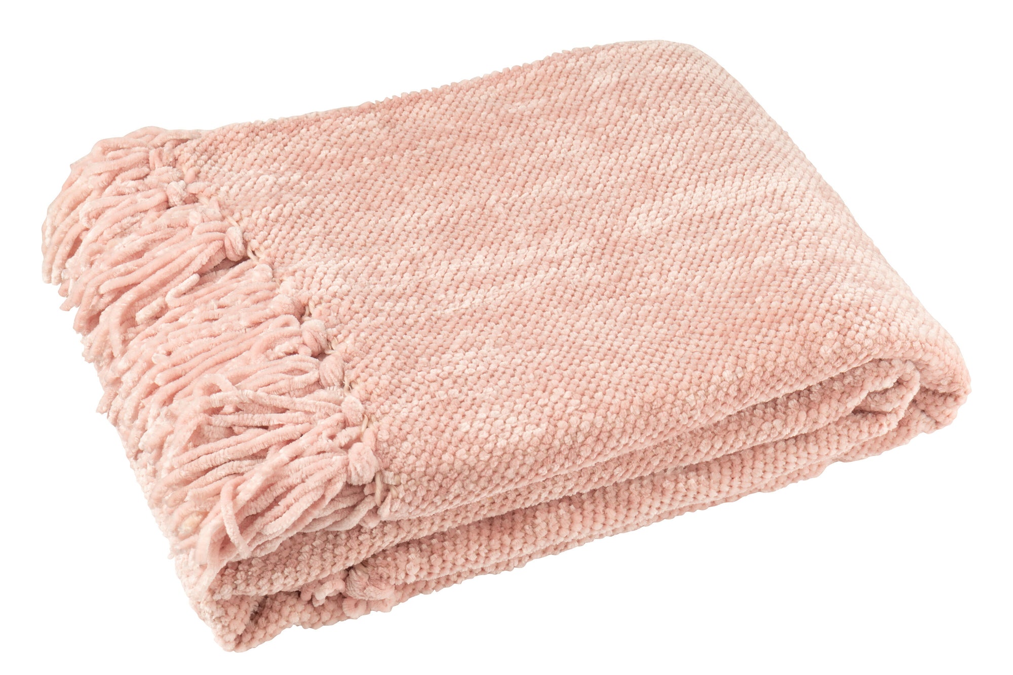 J-LINE DEKEN CHENILLE POLYESTER LICHTROZE - Tuincentrum Lopik