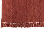 J-LINE DEKEN CHENILLE POLYESTER ROESTBRUIN