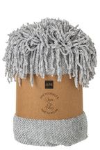 J-LINE DEKEN CHENILLE POLYESTER GRIJS - Tuincentrum Lopik