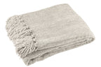 J-LINE DEKEN CHENILLE POLYESTER GRIJS