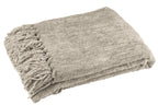 J-LINE DEKEN CHENILLE POLYESTER GRIJS-GROEN - Tuincentrum Lopik