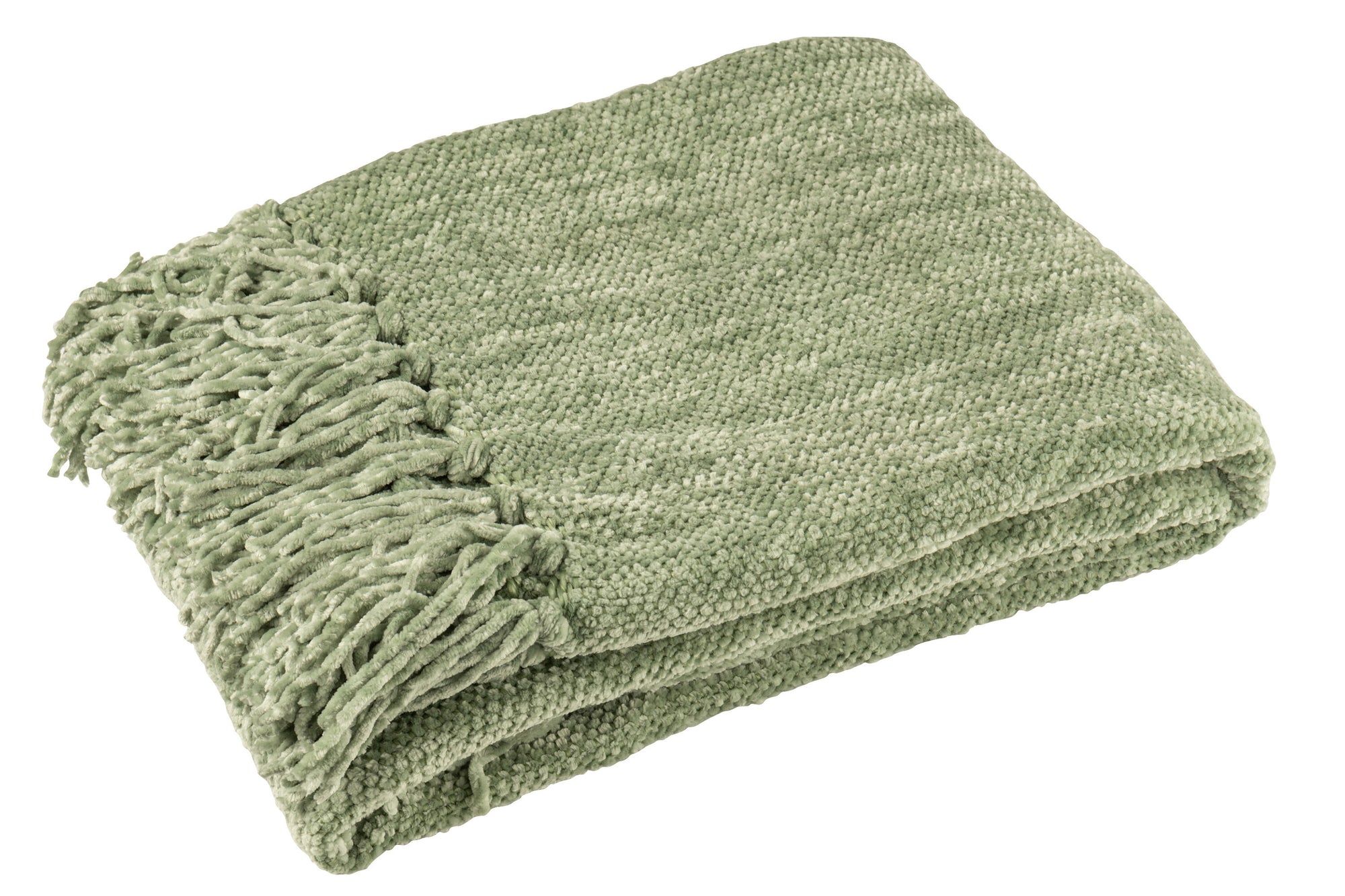 J-LINE DEKEN CHENILLE POLYESTER MOSGROEN - Tuincentrum Lopik