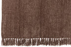 J-LINE DEKENTJE CHENILLE POLYESTER DONKERBRUIN - Tuincentrum Lopik