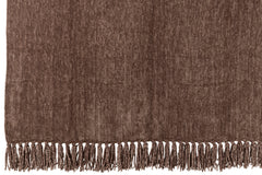 J-LINE DEKENTJE CHENILLE POLYESTER DONKERBRUIN - Tuincentrum Lopik
