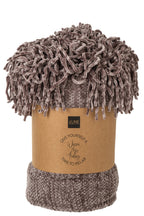 J-LINE DEKENTJE CHENILLE POLYESTER DONKERBRUIN - Tuincentrum Lopik
