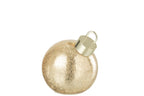 J-Line LED-kerstbal glas/ijzer goud klein 15 cm