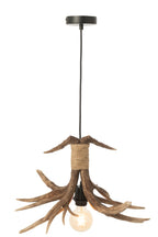 J-LINE HANGLAMP GEWEI POLYRESIN BRUIN KLEIN 50,5 CM