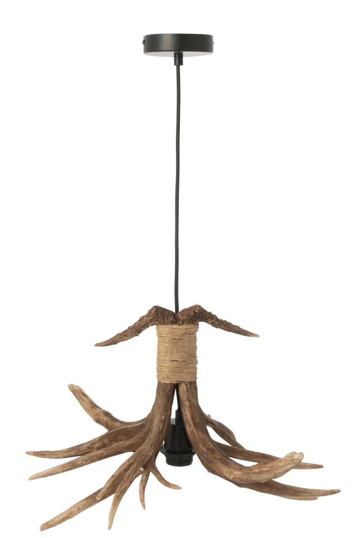 J-LINE HANGLAMP GEWEI POLYRESIN BRUIN KLEIN 50,5 CM