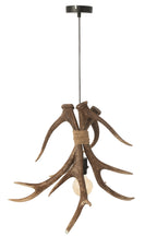 J-LINE PLAFONDLAMP GEWEIEN POLYRESIN BRUIN GROOT - Tuincentrum Lopik