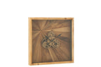 J-LINE WANDKLOK VIERKANT MDF NATUREL SMALL - Tuincentrum Lopik