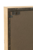 J-LINE WANDKLOK VIERKANT MDF NATUREL LARGE - Tuincentrum Lopik