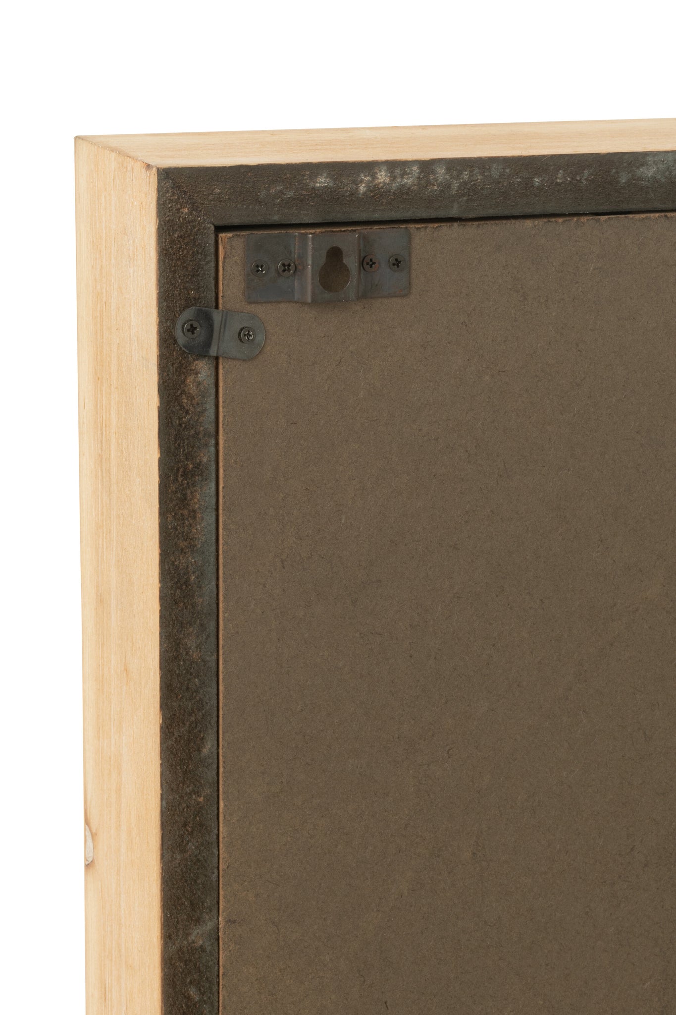 J-LINE WANDKLOK VIERKANT MDF NATUREL LARGE - Tuincentrum Lopik