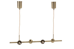 J-LINE HANGLAMP YUKS 4 LAMPS STEEL GOLD - Tuincentrum Lopik