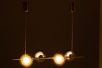 J-LINE HANGLAMP YUKS 4 LAMPS STEEL GOLD - Tuincentrum Lopik