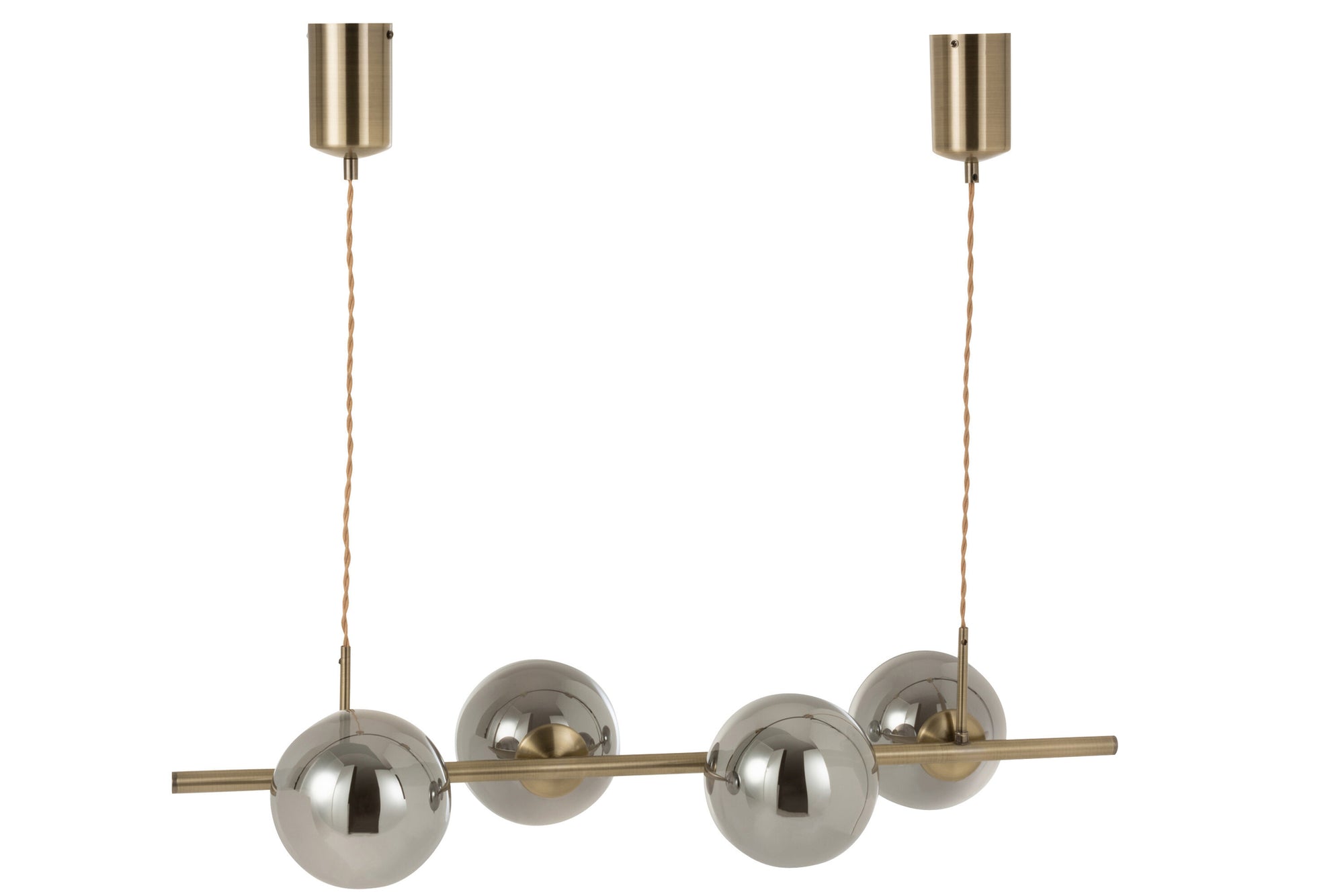 J-LINE HANGLAMP YUKS 4 LAMPS STEEL GOLD - Tuincentrum Lopik