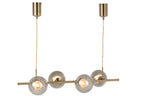 J-LINE HANGLAMP YUKS 4 LAMPS STEEL GOLD - Tuincentrum Lopik