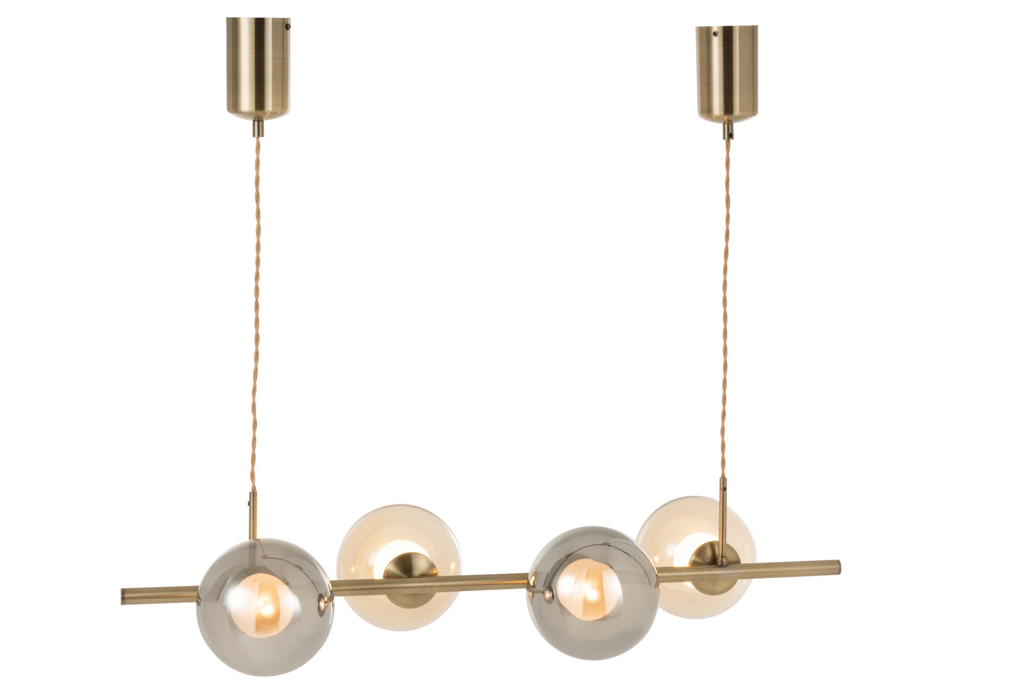 J-LINE HANGLAMP YUKS 4 LAMPS STEEL GOLD - Tuincentrum Lopik