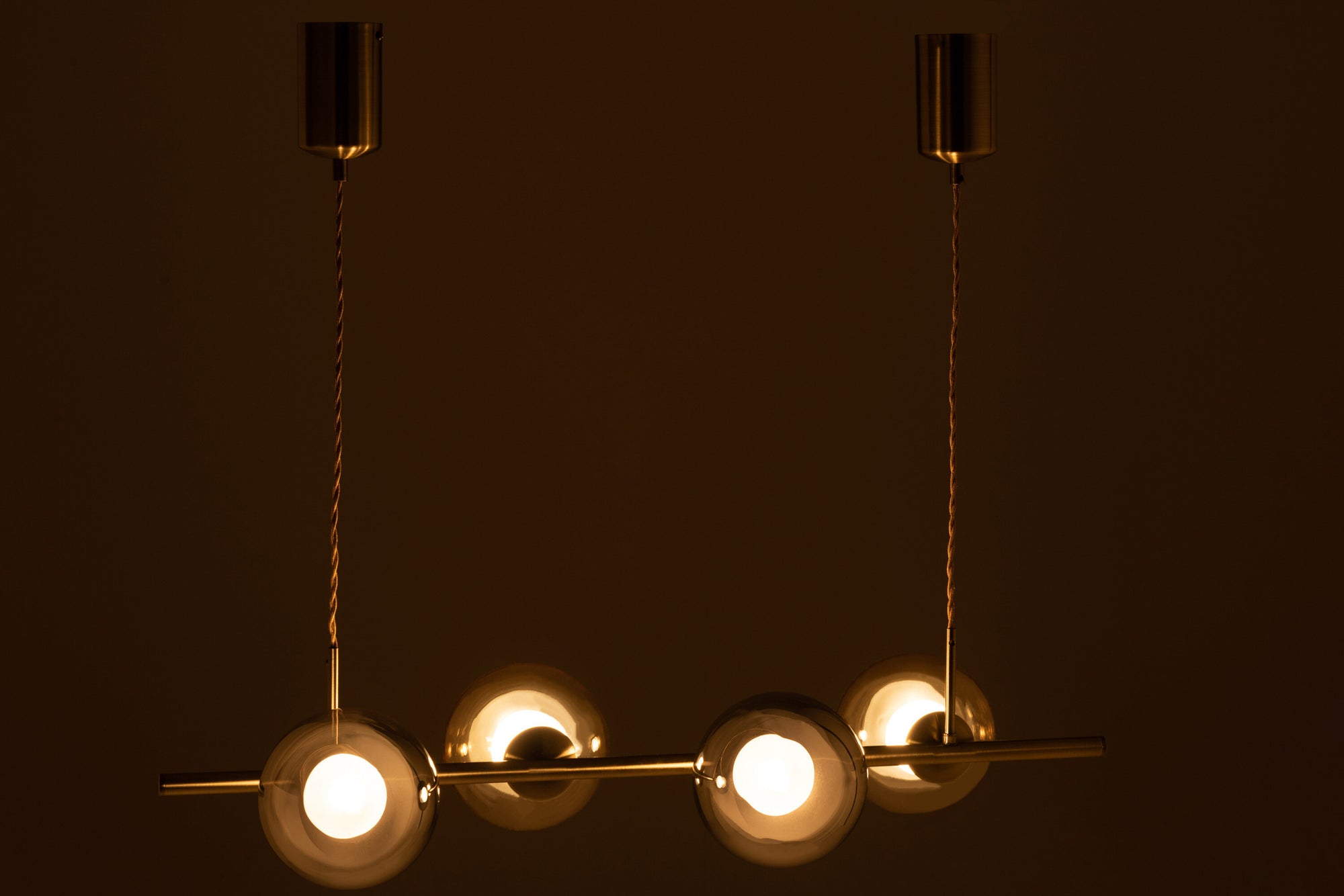 J-LINE HANGLAMP YUKS 4 LAMPS STEEL GOLD - Tuincentrum Lopik