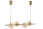 J-LINE HANGLAMP YUKS 4 LAMPS STEEL GOLD - Tuincentrum Lopik