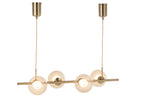 J-LINE HANGLAMP YUKS 4 LAMPS STEEL GOLD - Tuincentrum Lopik