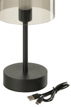 J-LINE TAFELLAMP WOA METAAL ZWART MET LED 13X24X13CM - Tuincentrum Lopik