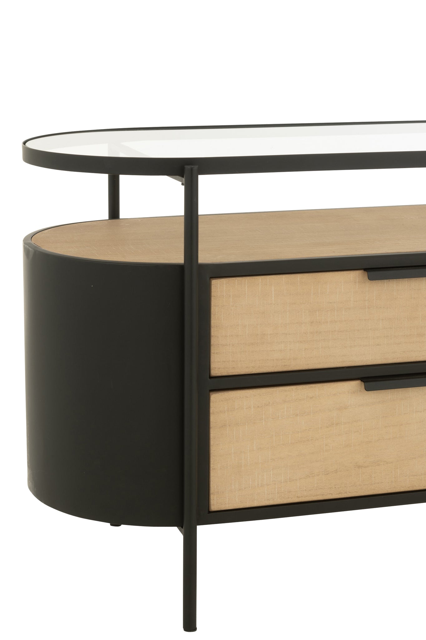J-LINE DRESSOIR IVY IJZER NATUREL/ZWART - Tuincentrum Lopik