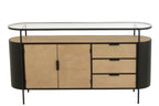 J-LINE DRESSOIR OVY IJZER NATUREL/ZWART - Tuincentrum Lopik