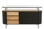 J-LINE DRESSOIR OVY IJZER NATUREL/ZWART - Tuincentrum Lopik